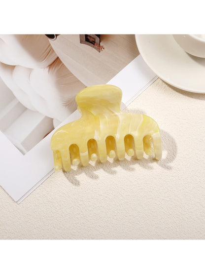 Beau - Glossy Marbled Pattern Hair Claw Clip