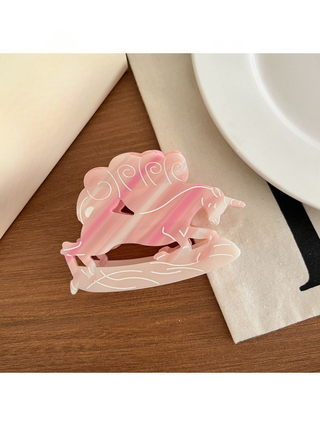 Beau - Unicorn Shaped Acetate Hair Clip