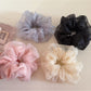 Gifty - Plaid Mesh Satin Scrunchie