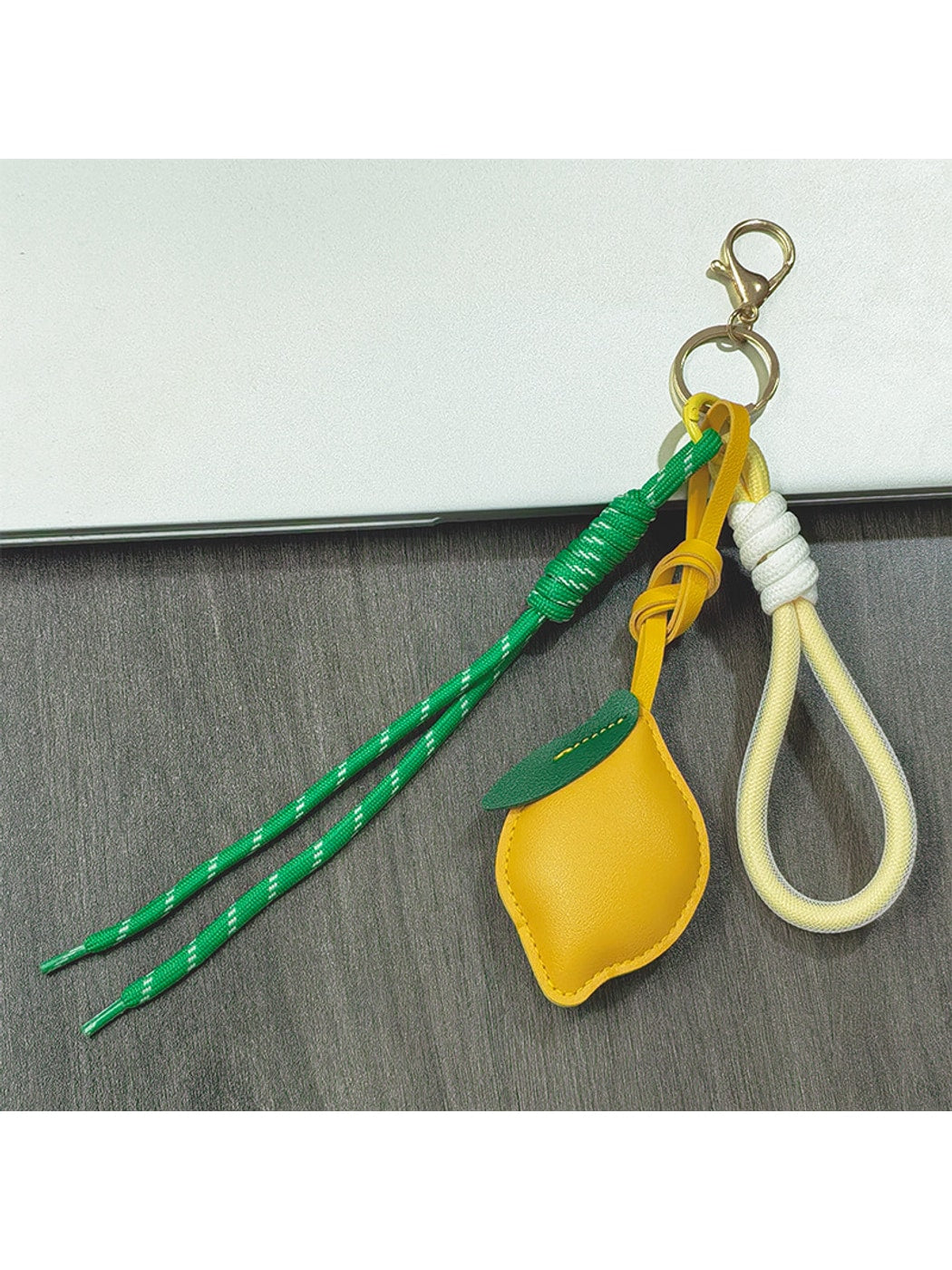 Keypus - Decorative Lemon Bag Charm with Strap Keychain