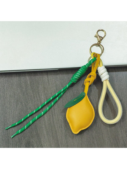 Keypus - Decorative Lemon Bag Charm with Strap Keychain