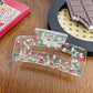 Beau - Christmas Theme Print Openwork Claw Clip