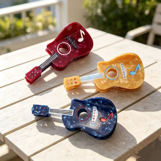 Beau - Glossy Guitar Form Claw Clip