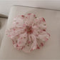 Gifty - Floral Organza Polyester Flower Scrunchie