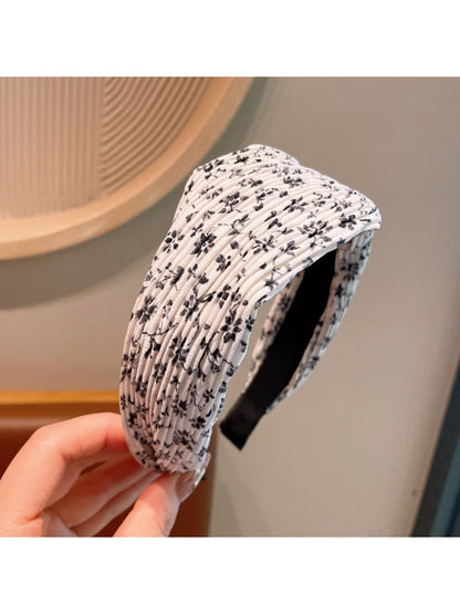 Gifty - Floral Print Fabric Wide Women's Headband