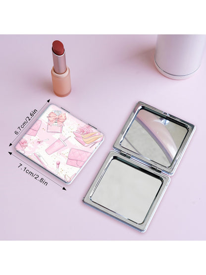 Mirroray - Decorative Printed Glass Folding Makeup Mirror