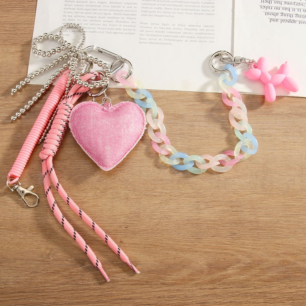 Keypus - Heart and Cord Decorative Bag Charm Keychain