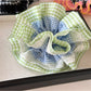 Gifty - Color Blocking Checkered Scrunchie