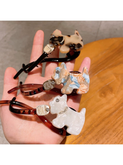 Beau - Vintage Puppy Shaped Hair Claw Clip