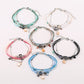 Lovra small bead alloy bracelet with silver-tone finish on white background