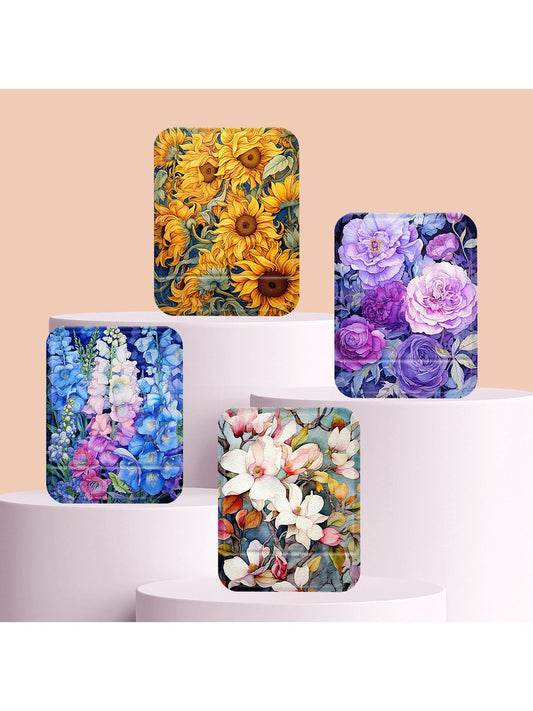 Mirroray - Floral Print Folding Desktop Vanity Mirror