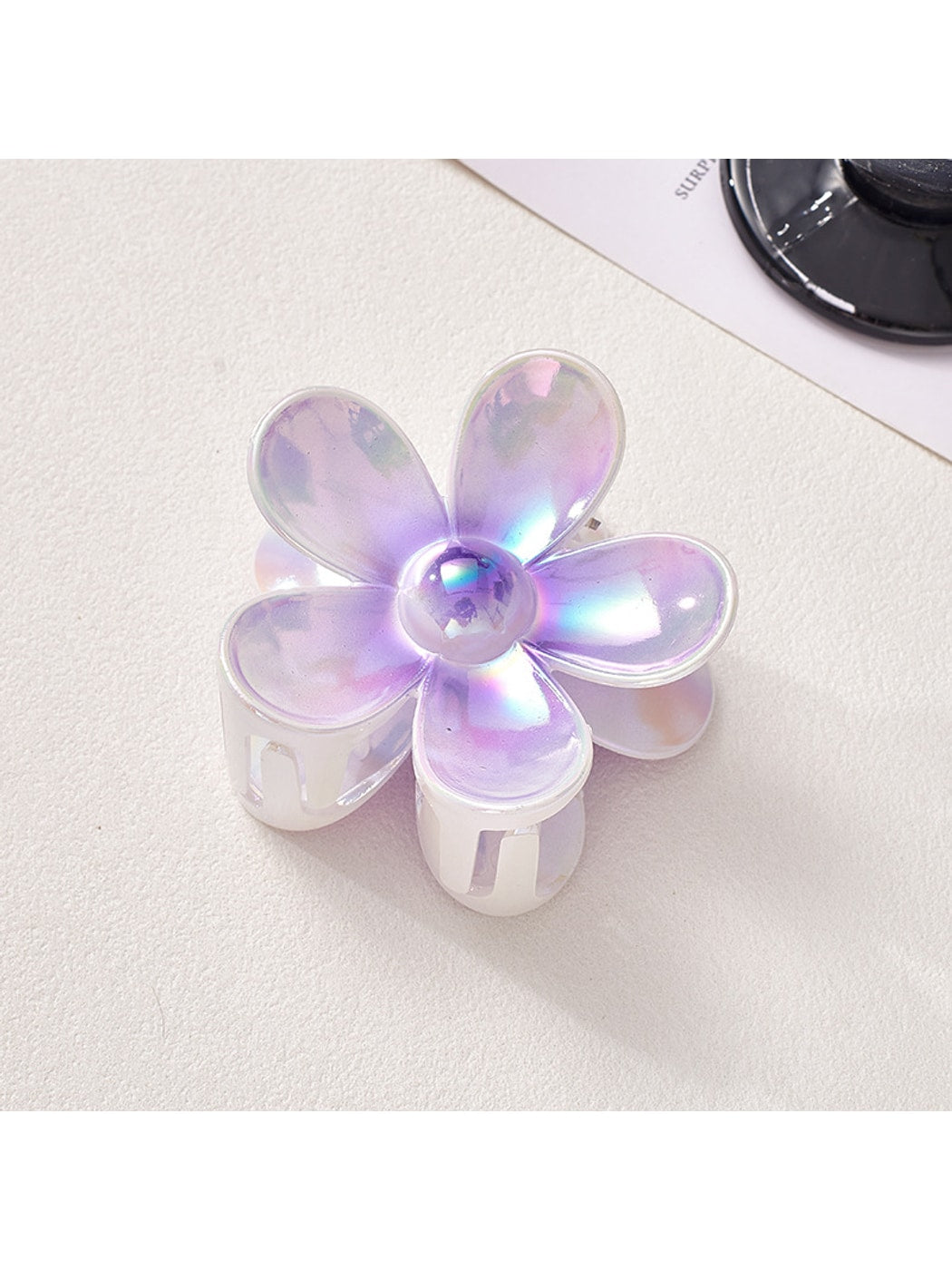 Beau - Iridescent Petal Flower Claw Clip