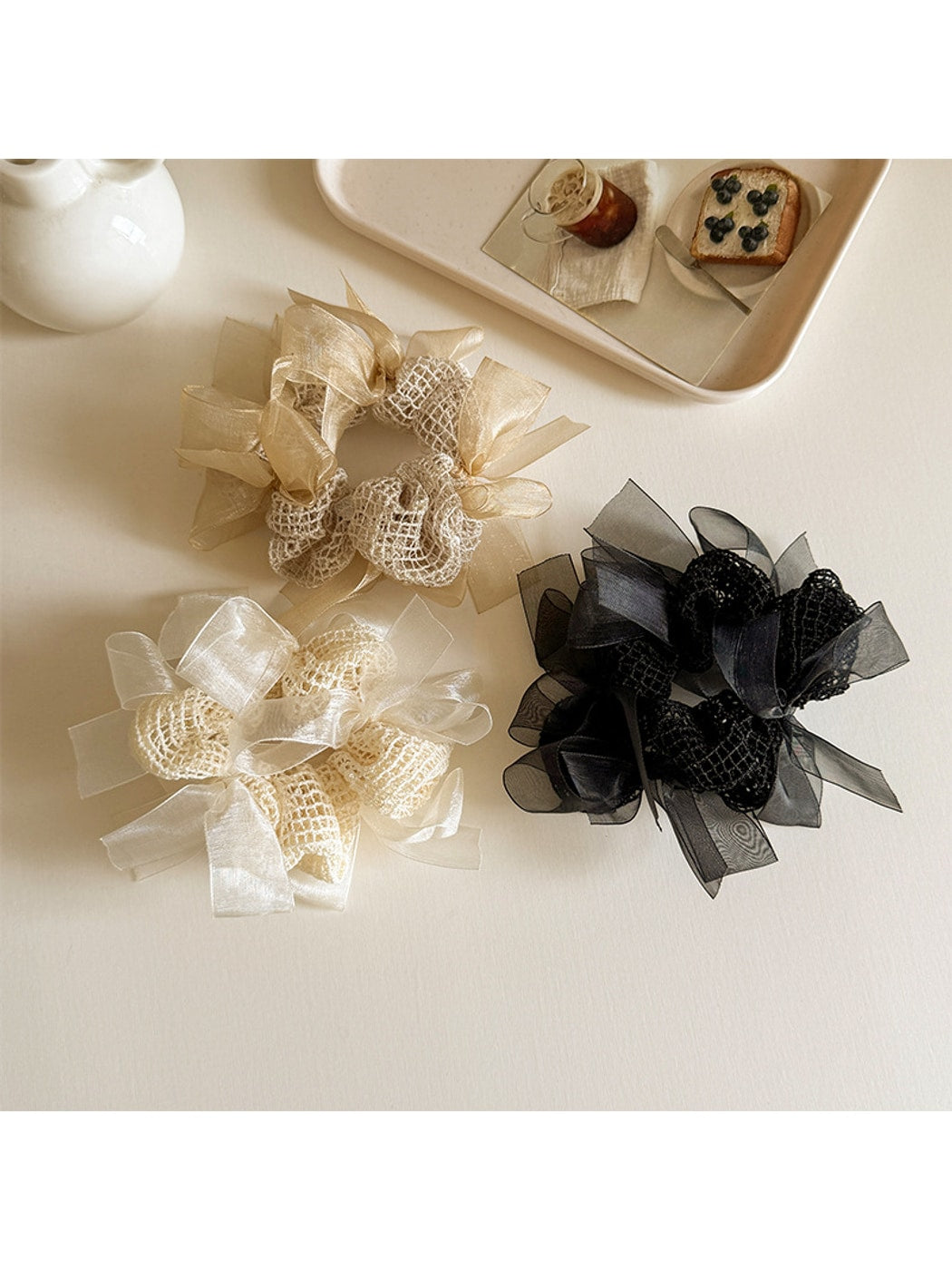Gifty - Sheer Mesh Bow High Elasticity Scrunchie