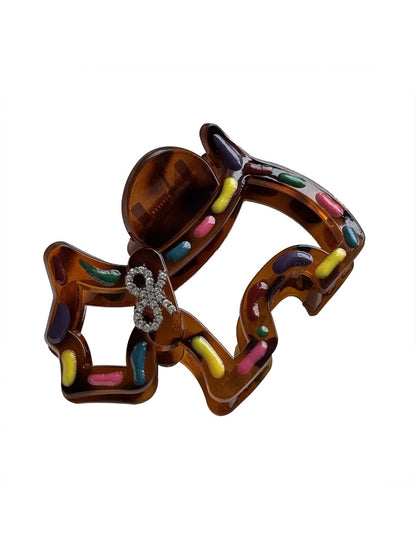 Beau - Colorful Line Puppy Minimalist Hair Clips