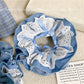 Gifty - Elegant Denim Lace Scrunchie