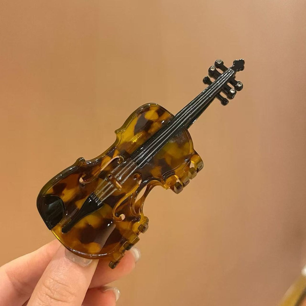 Beau - Violin Shaped Acetate Claw Clip