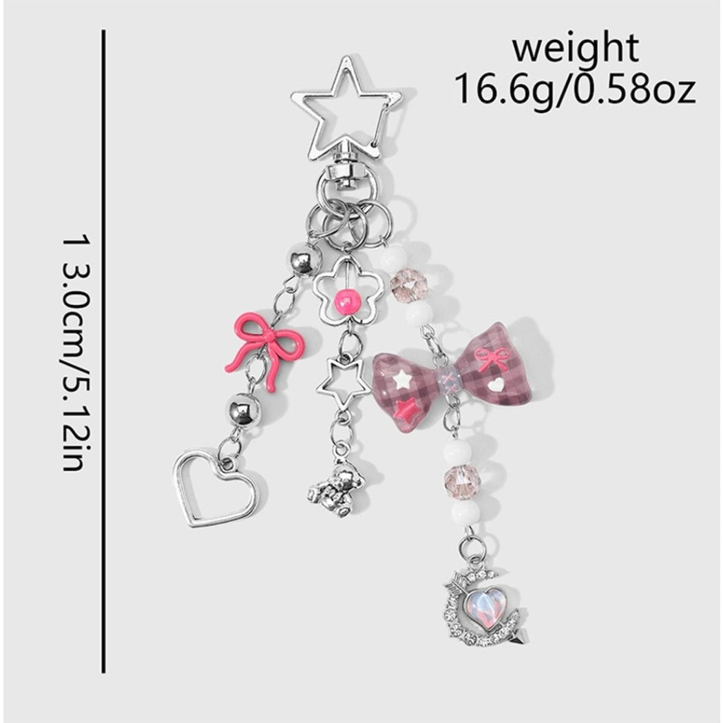 Keypus - Y2K Sweet Bow and Heart Keychain
