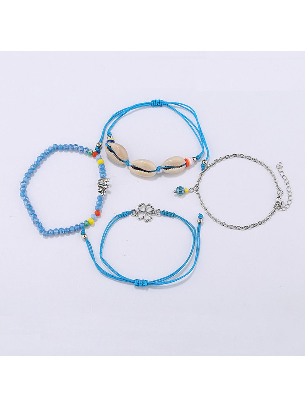 Lovra - Four Leaf Clover Small Bead Bracelet