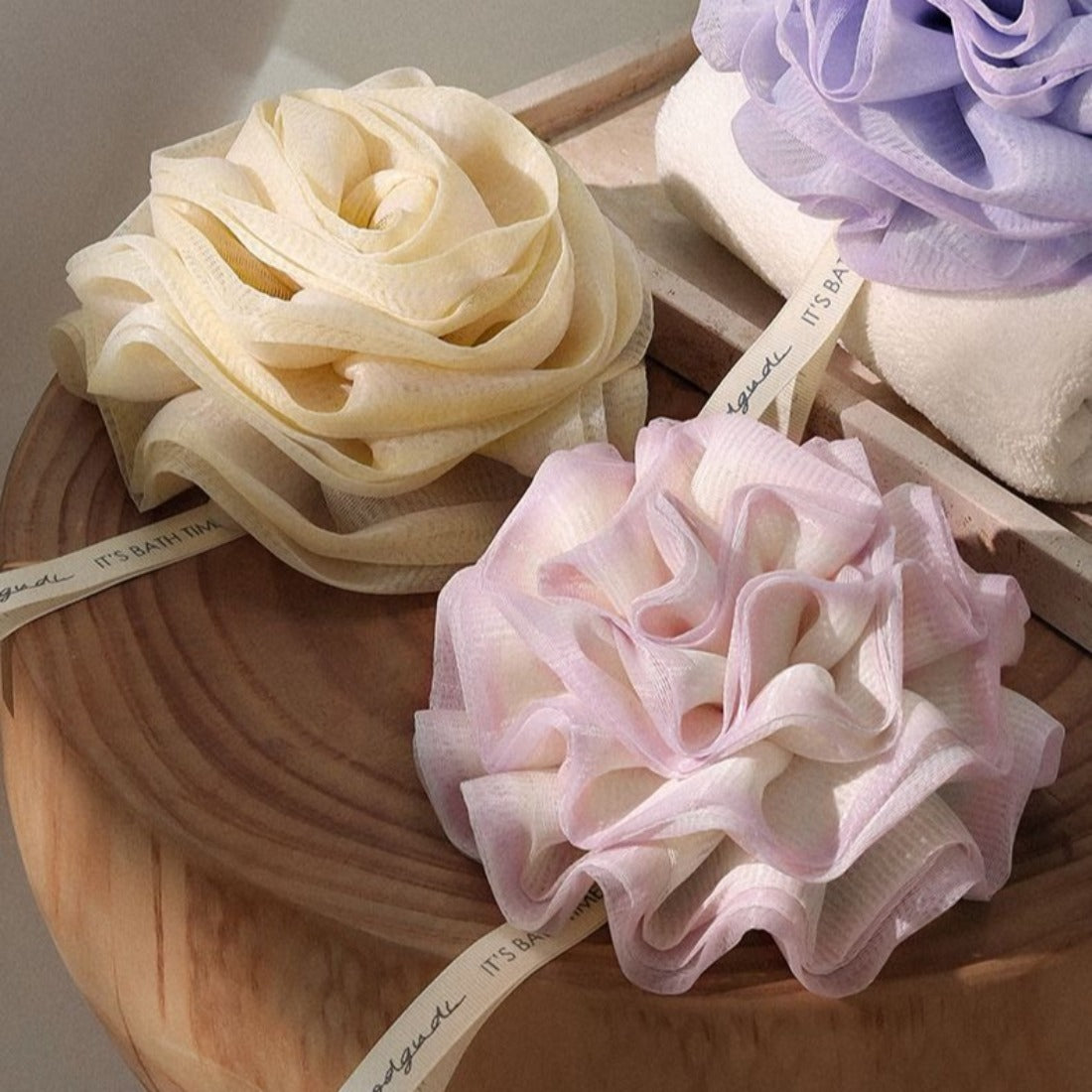 PAPO – Pastel Bloom Bath Pouf