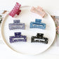 Beau - Square Hollow Floral Print Hair Claw Clip