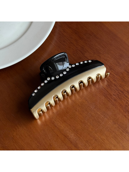 Beau - Vintage Acetate Line Detail Claw Clip