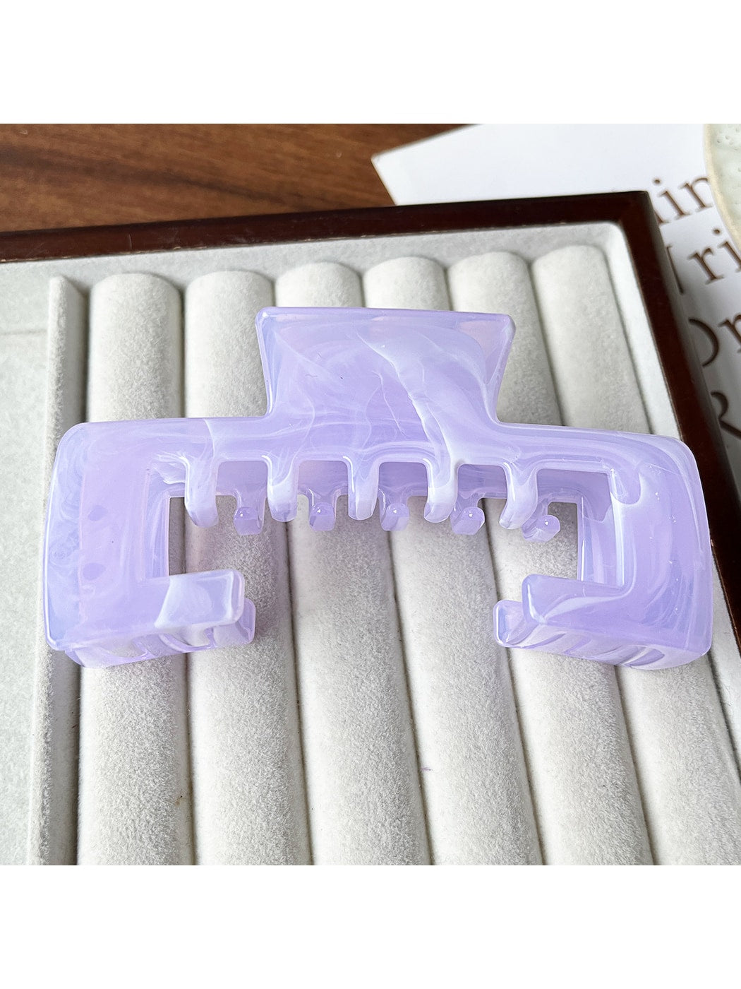 Beau - Geometric Hollow Marble Claw Clip
