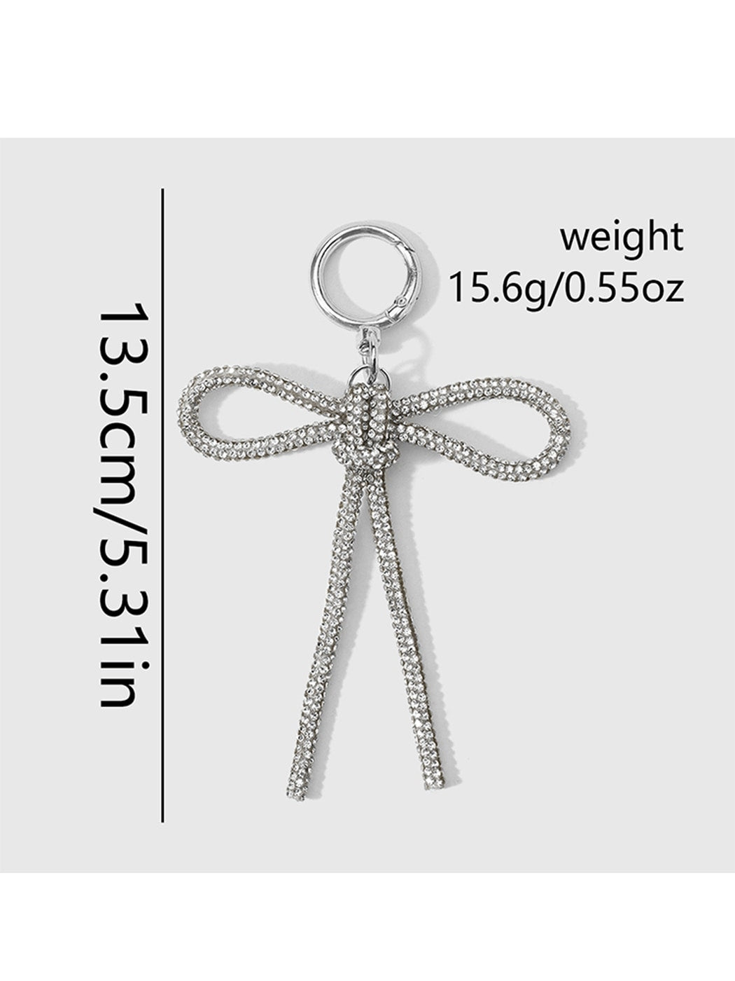Keypus - Y2K Style Rhinestone Bow Bag Charm Keychain