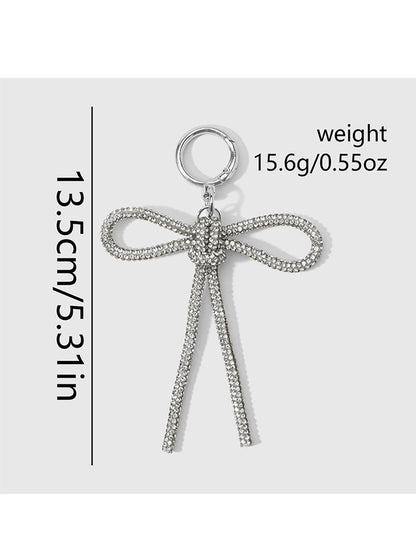 Keypus - Y2K Style Rhinestone Bow Bag Charm Keychain