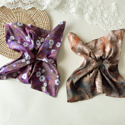 GIFTY - Tie-Dye & Oil Painting Style Square Scrunchie