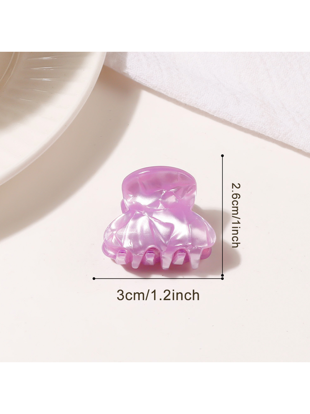 Beau - Glossy Mini Textured Hair Styling Claw Clip