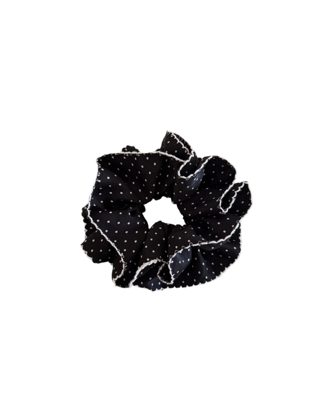 Gifty - Ruffled Polka Dot Scalloped Edge Scrunchie