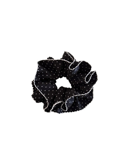 Gifty - Ruffled Polka Dot Scalloped Edge Scrunchie