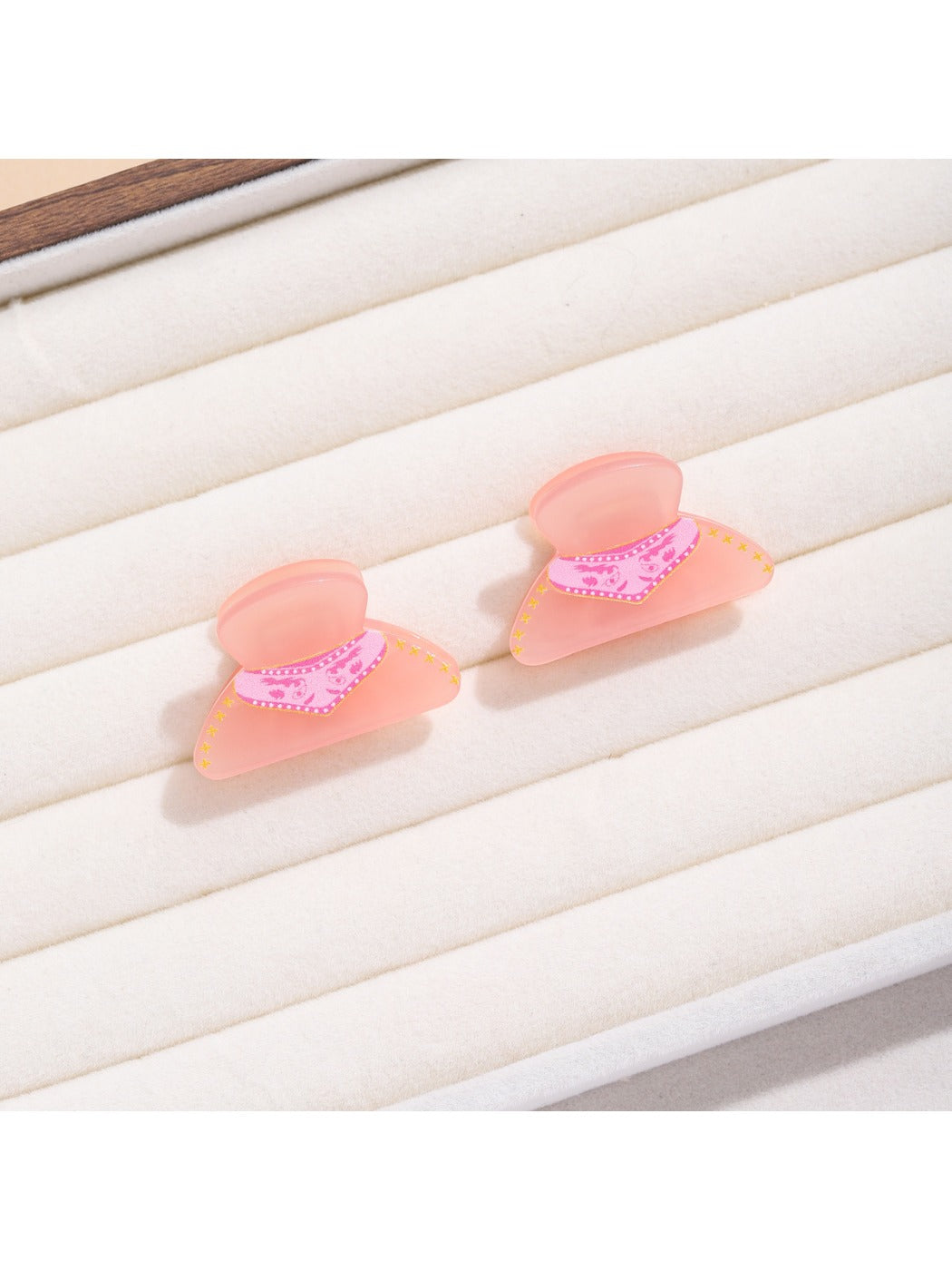 Beau - Pink Mini Triangular Hair Clip
