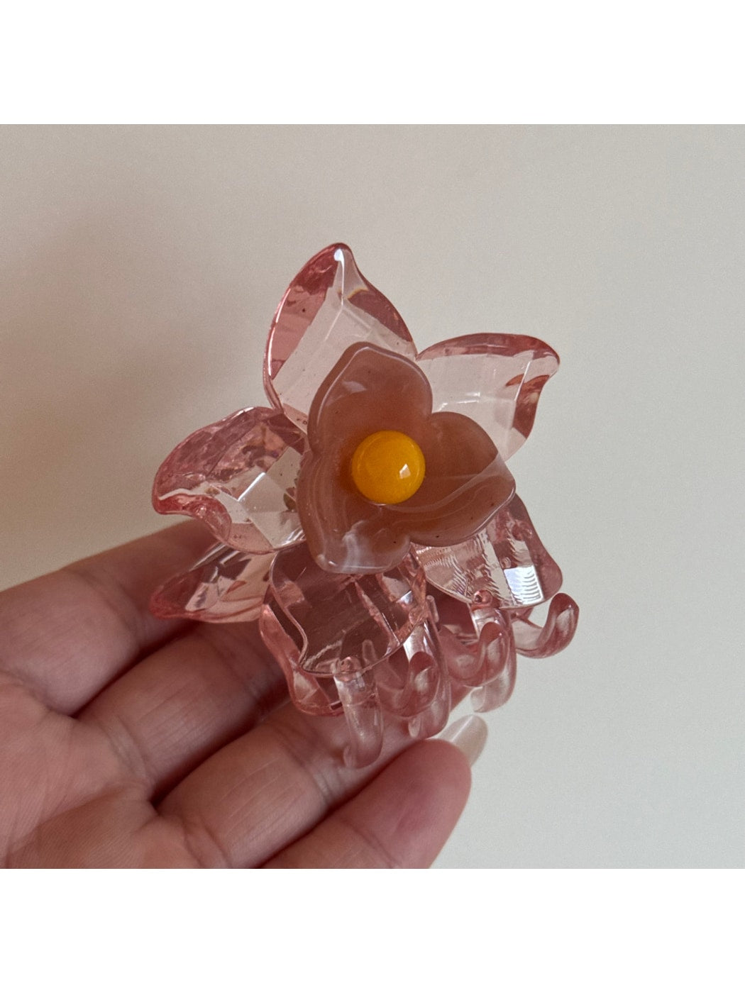 Beau - Sweet Floral Design Plastic Claw Clip