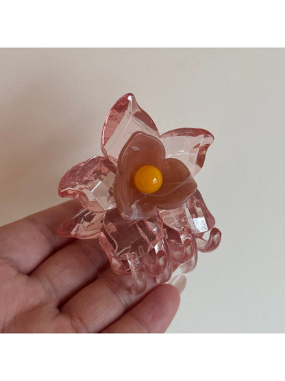 Beau - Sweet Floral Design Plastic Claw Clip