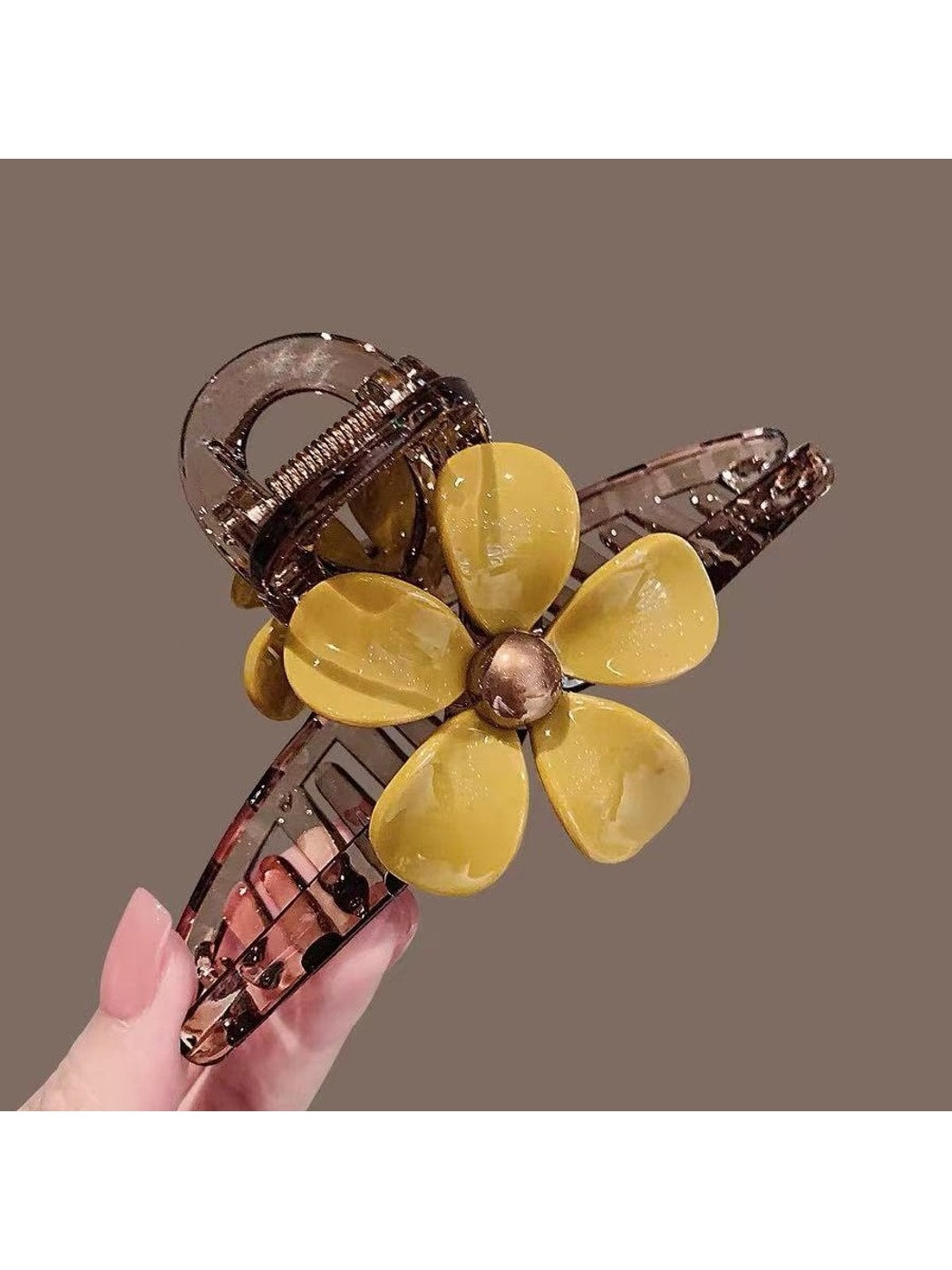 Beau - Flower Petal PVC Alloy Decorative Claw Clip