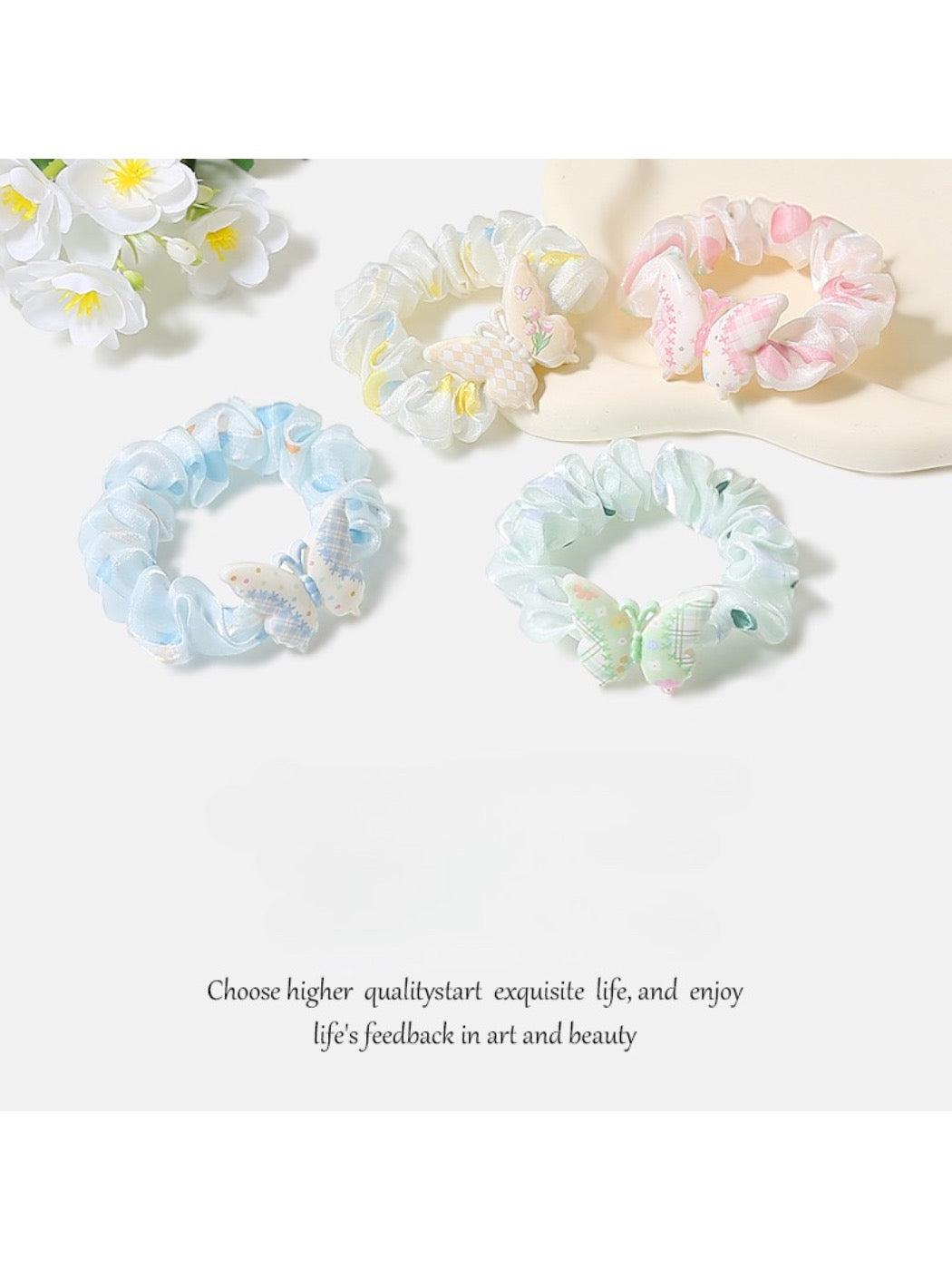 Gifty - Small Butterfly Hair Scrunchies