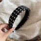 Gifty - Polka Dot Padded Fabric Wide Form Headband