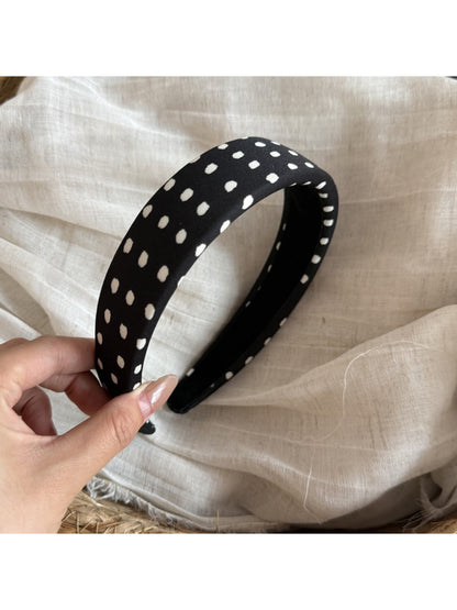 Gifty - Polka Dot Padded Fabric Wide Form Headband