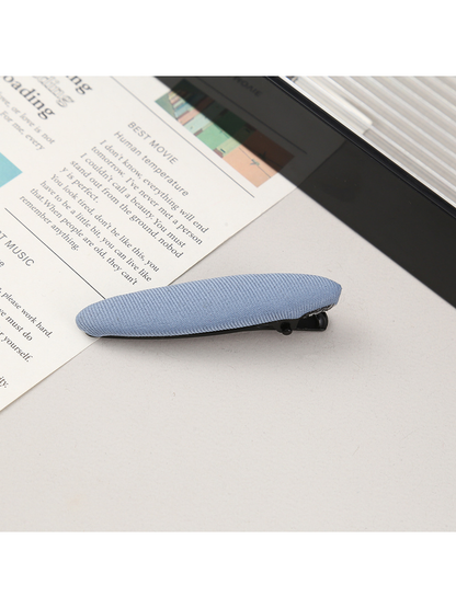 Beau - Solid Color Polyester Oval Hair Clip