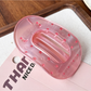Beau - Large Bow Ring Detail Geometric PC Claw Clip