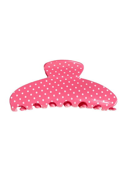 Beau - Rounded Polka Dot Acetate Hair Claw Clip