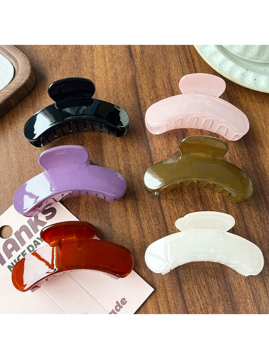 Beau - Minimal Small Geometric Ring Plastic Claw Clip