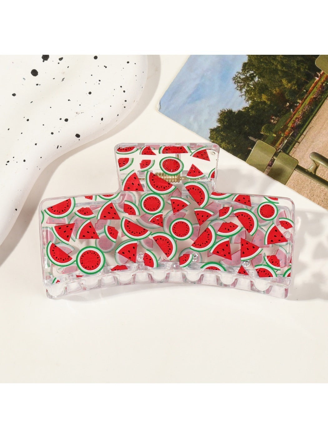 Beau - Minimalist Fruit Pattern Hair Claw Clip