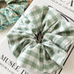 Gifty - Floral Checkered Hair Scrunchie