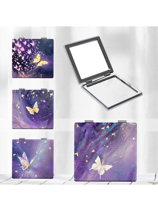 Mirroray - Dreamy Butterfly Pattern Compact Mirror
