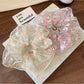 Gifty - Puffed Seersucker Floral Scrunchie