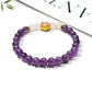 Side view of Lovra vintage floral beaded bracelet displaying bead texture and colors