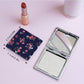 Mirroray - Floral Print PU Cover Folding Makeup Mirror