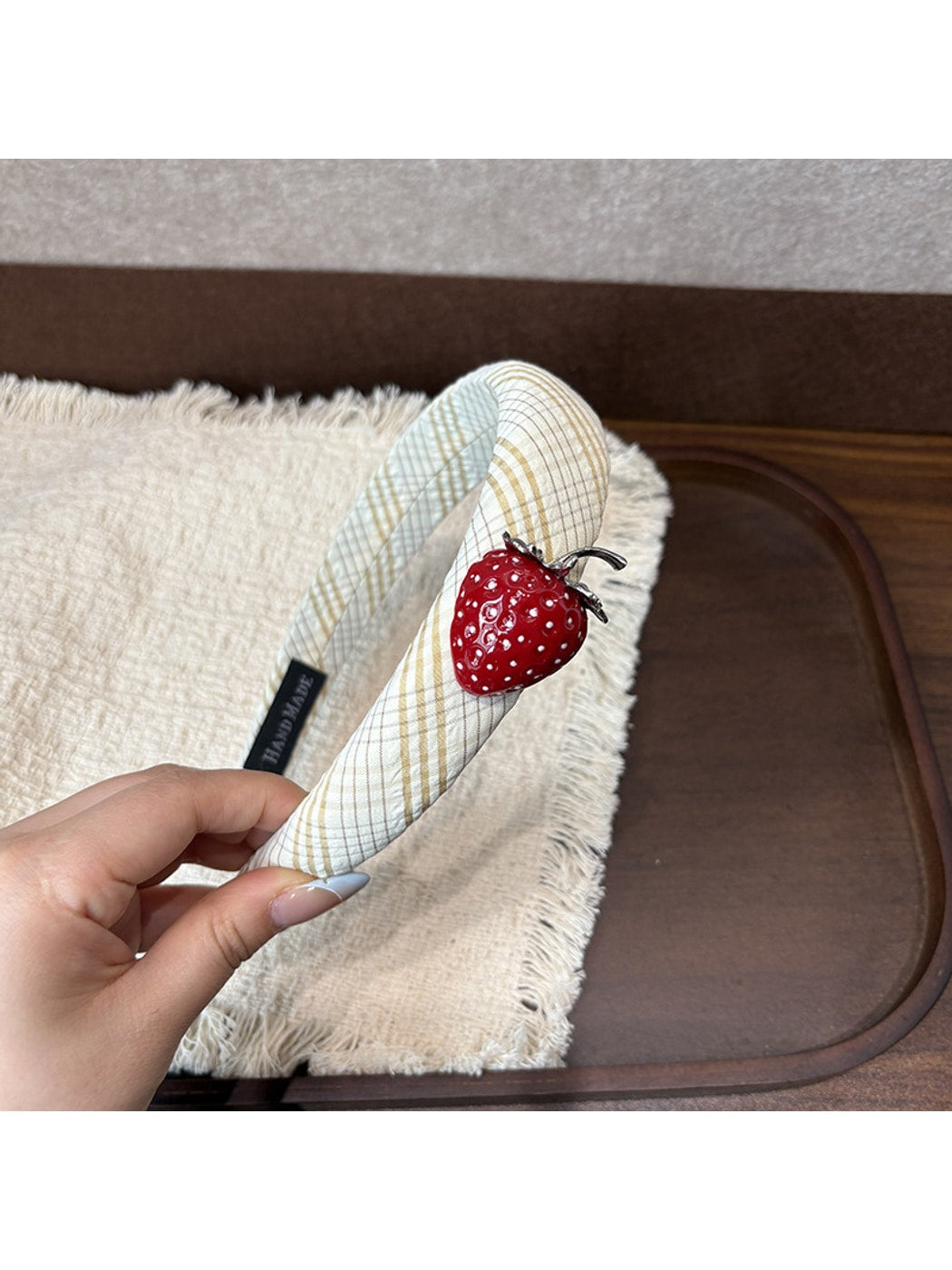 Gifty - Cartoon Strawberry Striped Sweet Style Headband